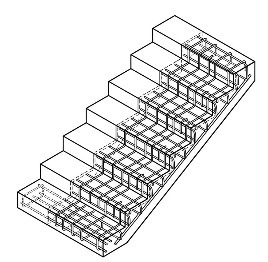 Tela da calculadora de escadas de concreto do CalcproX