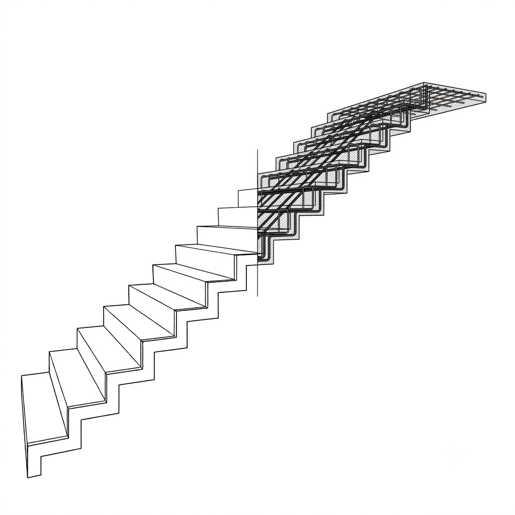 Tela da calculadora de escada plissada do CalcproX
